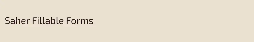 Saher Fillable Forms